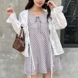 フロントリボンチェックキャミワンピース | Outfitter lab | 詳細画像10