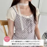 フロントリボンチェックキャミワンピース | Outfitter lab | 詳細画像3