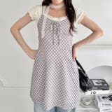 フロントリボンチェックキャミワンピース | Outfitter lab | 詳細画像6