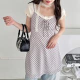 フロントリボンチェックキャミワンピース | Outfitter lab | 詳細画像7
