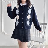 アーガイルニットカーディガン | Outfitter lab | 詳細画像7