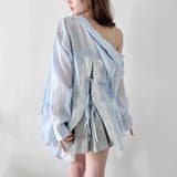 リボンレースバックスリットシアーシャツ | Outfitter lab | 詳細画像16