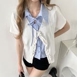 シャツレイヤードフリルカーディガン | Outfitter lab | 詳細画像7