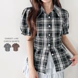 コルセットライクチェックシャツ | Outfitter lab | 詳細画像1 