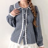 ロングスリーブチェックレースブラウス | Outfitter lab | 詳細画像15 
