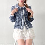 ロングスリーブチェックレースブラウス | Outfitter lab | 詳細画像18 