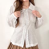 ロングスリーブチェックレースブラウス | Outfitter lab | 詳細画像5 