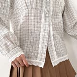ロングスリーブチェックレースブラウス | Outfitter lab | 詳細画像8 