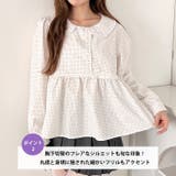 スターボタンロングスリーブドットブラウス | Outfitter lab | 詳細画像3