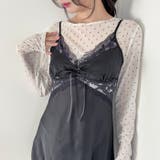 サイドレースサテンスリップミニワンピース | Outfitter lab | 詳細画像8