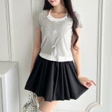 ドット&無地バルーンミニスカート | Outfitter lab | 詳細画像12