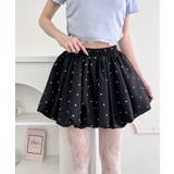ブラック系その他 | ドット&無地バルーンミニスカート | Outfitter lab