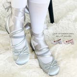 レースアップリボンヒールバレエシューズ | Outfitter lab | 詳細画像1