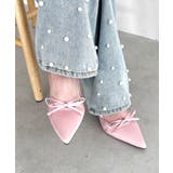 ピンク | ポインテッドトゥリボンヒールパンプス | Outfitter lab