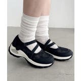 ブラック | レースベルクロストラップスニーカー | Outfitter lab