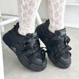 【靴紐2SET】ダブルリボン厚底スニーカー | Outfitter lab | 詳細画像11 