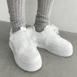 【靴紐2種SET】フリルリボン厚底スニーカー | Outfitter lab | 詳細画像7