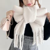 ふわふわボリューム太フリンジマフラー | Outfitter lab | 詳細画像5