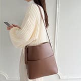 【A4サイズ収納可】外ポケット付き フェイクレザー バケツショルダーバッグ | Outfitter lab | 詳細画像12