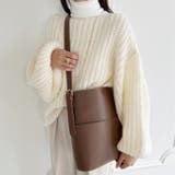 【A4サイズ収納可】外ポケット付き フェイクレザー バケツショルダーバッグ | Outfitter lab | 詳細画像14