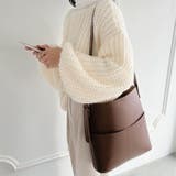【A4サイズ収納可】外ポケット付き フェイクレザー バケツショルダーバッグ | Outfitter lab | 詳細画像15
