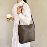 【A4サイズ収納可】外ポケット付き フェイクレザー バケツショルダーバッグ | Outfitter lab | 詳細画像18