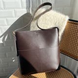 【A4サイズ収納可】外ポケット付き フェイクレザー バケツショルダーバッグ | Outfitter lab | 詳細画像23