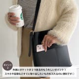 【A4サイズ収納可】外ポケット付き フェイクレザー バケツショルダーバッグ | Outfitter lab | 詳細画像3