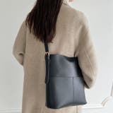 【A4サイズ収納可】外ポケット付き フェイクレザー バケツショルダーバッグ | Outfitter lab | 詳細画像8
