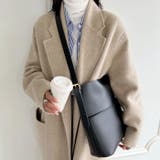 【A4サイズ収納可】外ポケット付き フェイクレザー バケツショルダーバッグ | Outfitter lab | 詳細画像9