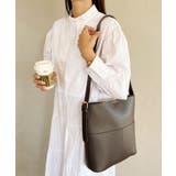 ダークブラウン | 【A4サイズ収納可】外ポケット付き フェイクレザー バケツショルダーバッグ | Outfitter lab