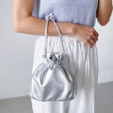 シルバー | 2WAYフェイクレザー巾着ミニショルダー | Outfitter lab