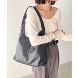 ブラック | 【A4サイズ収納可】ポーチ付き フェイクレザートートバッグ | Outfitter lab