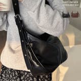 A4収納可 フェイクレザーショルダーバッグ | Outfitter lab | 詳細画像1 