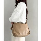 ベージュ | A4収納可 フェイクレザーショルダーバッグ | Outfitter lab