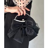 ブラック | リボンモチーフ2WAYバッグ パーティーパーティーバッグ 結婚式 | Outfitter lab