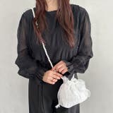 リボン付きパール2WAYショルダーパーティー巾着バッグ | Outfitter lab | 詳細画像12