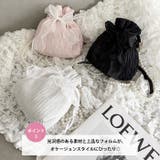 リボン付きパール2WAYショルダーパーティー巾着バッグ | Outfitter lab | 詳細画像4