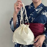 取り外し可パールショルダー付き浴衣巾着 | Outfitter lab | 詳細画像24 