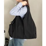ブラック | 6ポケット付き 仕切り付き軽量ナイロントートバッグ | Outfitter lab