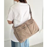 ベージュ | 【マザーズバッグ】7ポケットナイロン軽量ショルダーバッグ | Outfitter lab