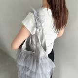 【A4収納可】チュールフリルトートバッグ | Outfitter lab | 詳細画像25 