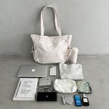 【A4収納可】ポケット多数 2WAYデザインギャザートートバッグ マザーズバッグ | Outfitter lab | 詳細画像23 