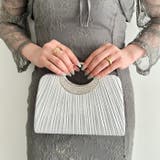 プリーツコンパクトハンドバッグ パーティーバッグ 結婚式パーティーお呼ばれオケー… | Outfitter lab | 詳細画像13