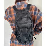 ブラック | コンパクトポーチ収納可ナイロン軽量バックパックリュック | Outfitter lab