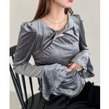 グレー | ベロアクロストップス | Outfitter lab