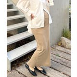 ベージュ | 【マタニティ】セルフカットリブタイトロングスカート ウエストゴムスカート | Outfitter lab