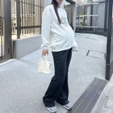 【マタニティ】セルフカットリブストレートパンツ 楽々パンツ ウエストゴムパンツ | Outfitter lab | 詳細画像13 