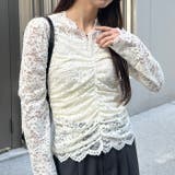 花柄レースVネックカットソー | Outfitter lab | 詳細画像11