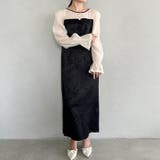 ジャガードシアースリーブロングドレス ロングワンピース パーティードレス | Outfitter lab | 詳細画像13